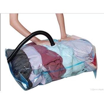 Vacuum Compression Seal Storage Pouch, Clear/Blue, 40 x 50cm