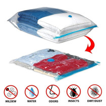 Vacuum Compression Seal Storage Pouch, Clear/Blue, 40 x 50cm