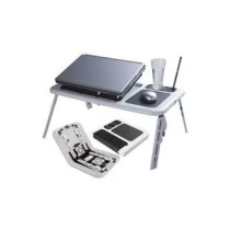 E-Table Portable Laptop Table White/Black