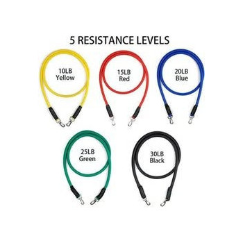 Dbt 12Pcs Muscle Training Fitness Resistance Bands Elastic Exercise Training Tubes Set