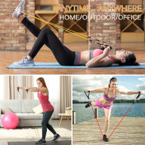 Dbt 12Pcs Muscle Training Fitness Resistance Bands Elastic Exercise Training Tubes Set