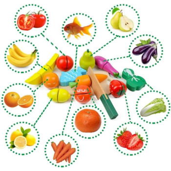 Lucky Cutting Fruits And Vegetables Wooden Kitchen Toy