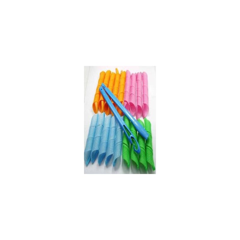18-Piece Magic Hair Roller Set Blue/Green/Pink