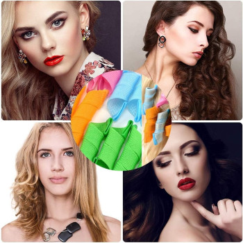 18-Piece Magic Hair Roller Set Blue/Green/Pink