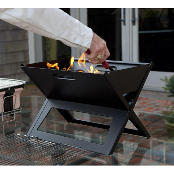 Foldable Charcoal Grill Black