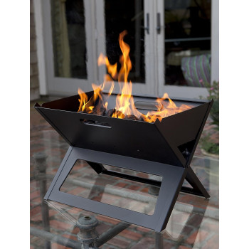Foldable Charcoal Grill Black