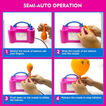 Electric Balloon Inflator With 4 Ports Fuchsia