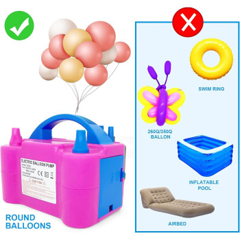 Electric Balloon Inflator With 4 Ports Fuchsia