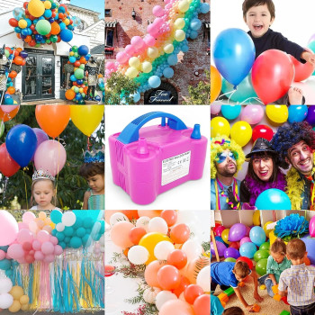 Electric Balloon Inflator With 4 Ports Fuchsia