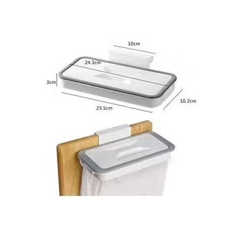 Hanging Garbage Can Holder White/Grey, 24.3 x 10.2 x 3cm