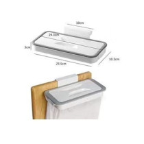 Hanging Garbage Can Holder White/Grey, 24.3 x 10.2 x 3cm