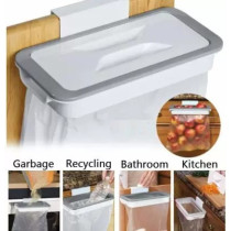 Hanging Garbage Can Holder White/Grey, 24.3 x 10.2 x 3cm