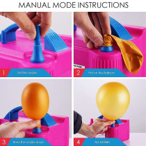 Balloon Blowing Machine Pink/Blue Colour