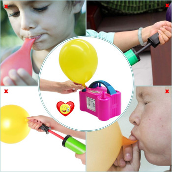 Balloon Blowing Machine Pink/Blue Colour