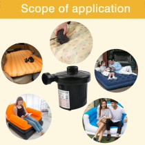 Electric Air Pump For Camping Air Bed/Inflatable Boat/Air Mattress Black