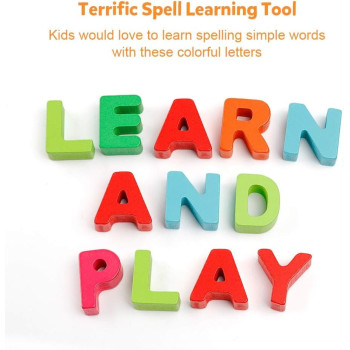 Wooden Alphabet Abc Chunky Puzzle Board With Animal Base Design 29.5 x 29.5 x 1.3Centimeter