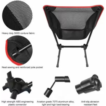 Lixada Aluminium Folding Chair 42 x 15.5 x 13.5cm