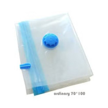 Space Saving Vacuum Sealed Transparent Compression Pouch Clear/Blue Colour