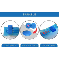 Space Saving Vacuum Sealed Transparent Compression Pouch Clear/Blue Colour