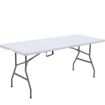 Lannyhome Foldable Table White 180 x 70Centimeter