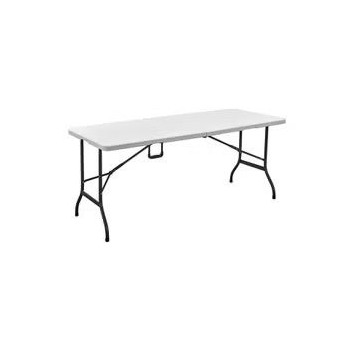 Lannyhome Foldable Table White 180 x 70Centimeter