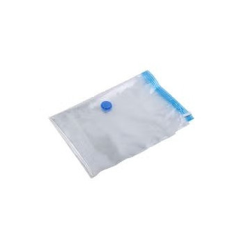 Large Vacuum Seal Compressed Organizer Transparent And Blue 24.5 x 18 x 3cm
