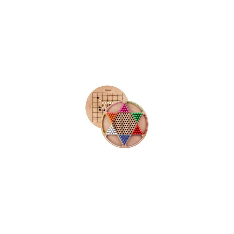2-In-1 Chinese Checker Wooden Board Game Set