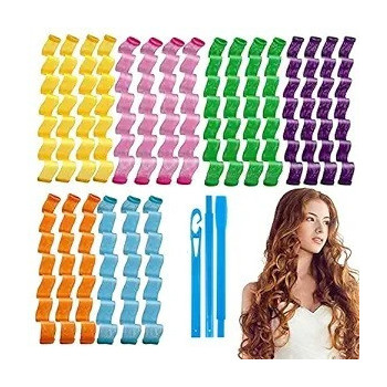 Xiuwoo 31-Piece Heatless Spiral Hair Curler Set Multicolour