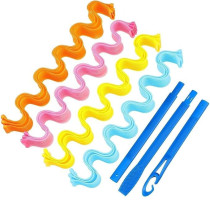 Xiuwoo 31-Piece Heatless Spiral Hair Curler Set Multicolour