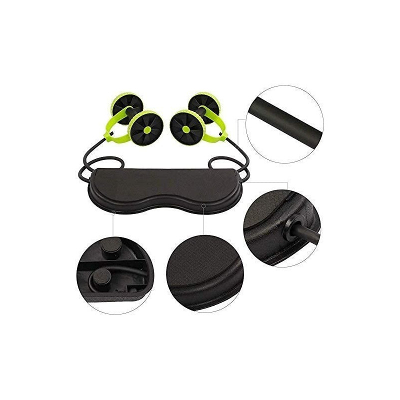 Sport Core Double Ab Roller Exercise Equipment Ab Wheel Roller Supports Abdominal Workout Machine
