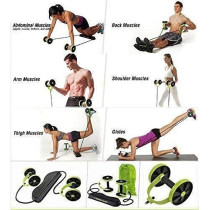 Sport Core Double Ab Roller Exercise Equipment Ab Wheel Roller Supports Abdominal Workout Machine