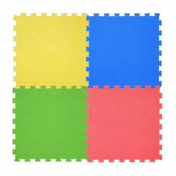 4-Piece Protective Floor Rubber Mat