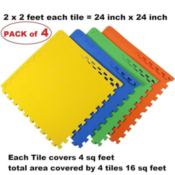 4-Piece Protective Floor Rubber Mat