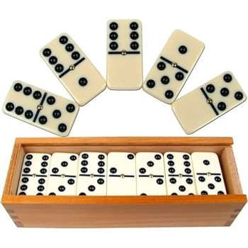 Graphitos 28-Piece Double 6 Colour Dot Domino Game Set