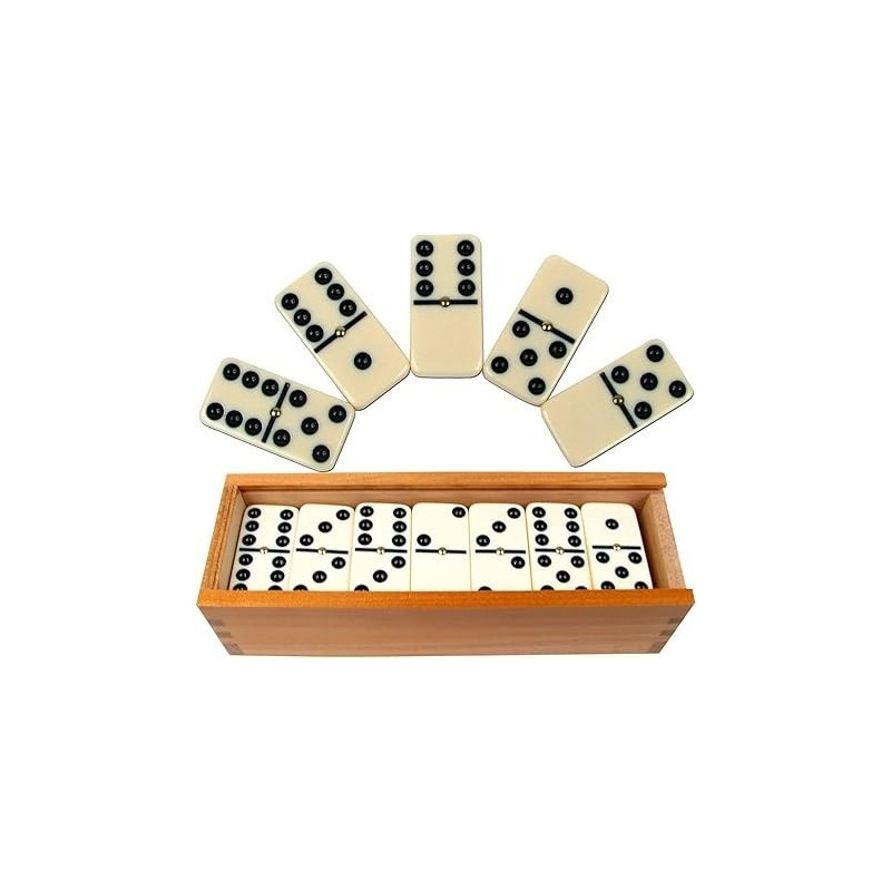 Graphitos 28-Piece Double 6 Colour Dot Domino Game Set
