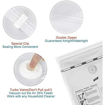 2 Piece Vacuum Storage Bag Clear 1300 x 1100Mm