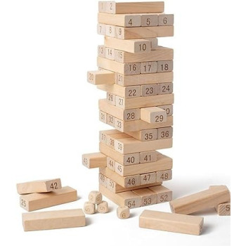 54-Piece Jenga Wooden Blocks