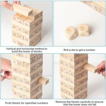 54-Piece Jenga Wooden Blocks