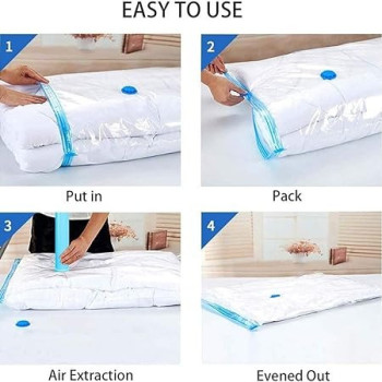 Amerteer 6 Piece Premium Vacuum Storage Bags And Pump Clear 50 x 70cm