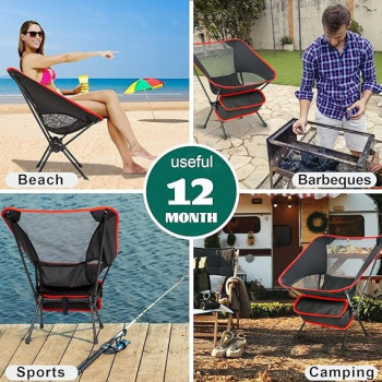 Portable Folding Camping Chair With Carry Pouch