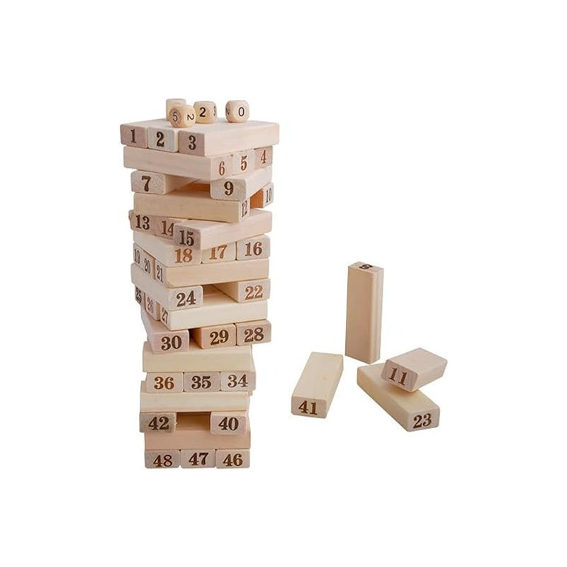 Bosideng 54Pcs/Lot Digital Layers Stacked High Building Leisure Wooden Kids Gift Toys Puzzles Toy