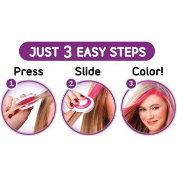 Global Mart 4-Piece Hot Huez Temporary Hair Chalk Multicolour