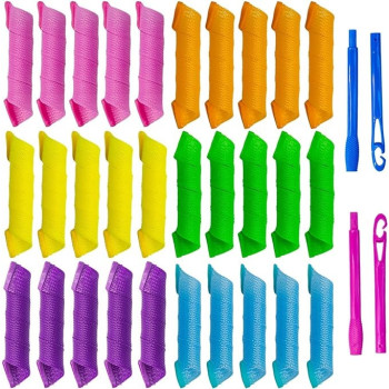 Shafire 20-Piece Hair Curler Set Green/Pink/Blue Colour