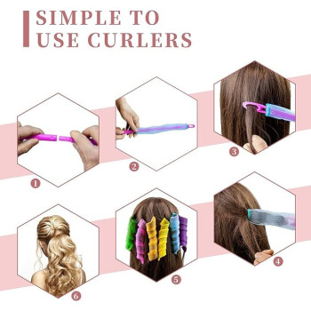 Shafire 20-Piece Hair Curler Set Green/Pink/Blue Colour