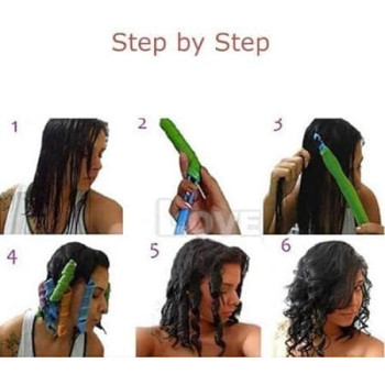 Magic Leverag 18-Piece Diy Hair Curler Set Yellow/Blue/Green