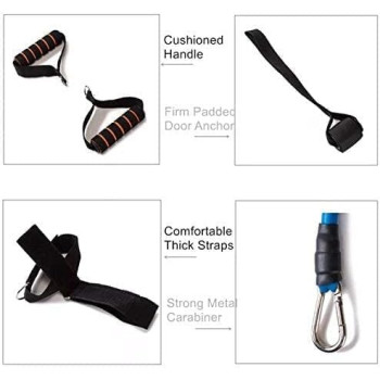 11-Piece Fitness Exercise Resistance Band Set