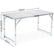 Kadi Outdoor Aluminum Folding Table 120 x 70 x 60cm