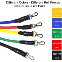 Tomshoo 17-Piece Resistance Band Set Workout Fintess Exercise Rehab Loop Tube Door Anchor Ankle Straps Cushioned Handles With Carry Bags For Home Gym Travel