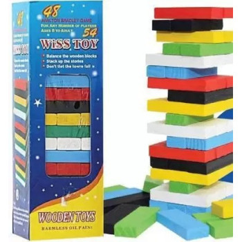 Jenga 54 Pieces Wooden Blocks Medium Size