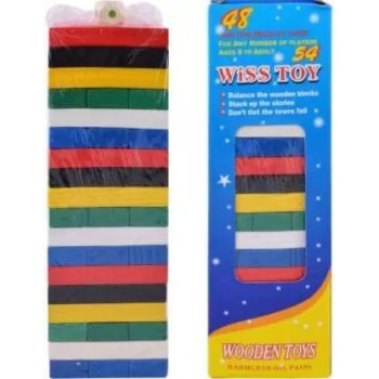 Jenga 54 Pieces Wooden Blocks Medium Size